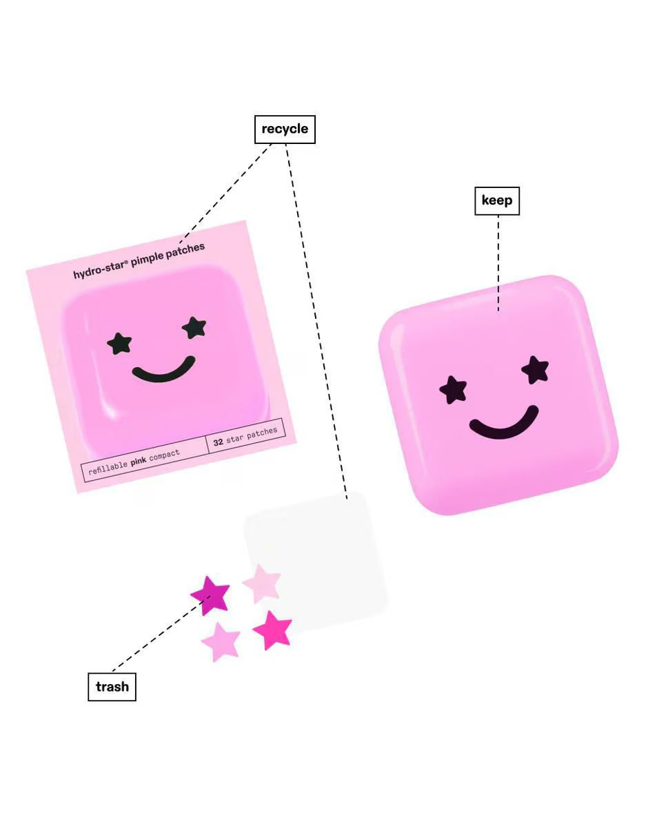 Starface | Parches para acné hydro-stars Big Pink