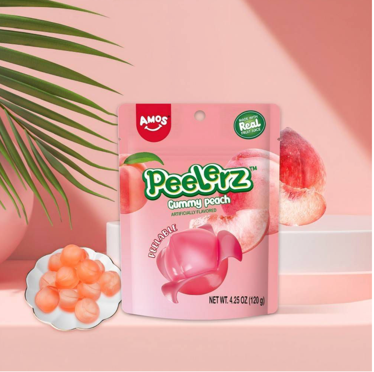 AMOS Peach Peelerz Gummy - 120g