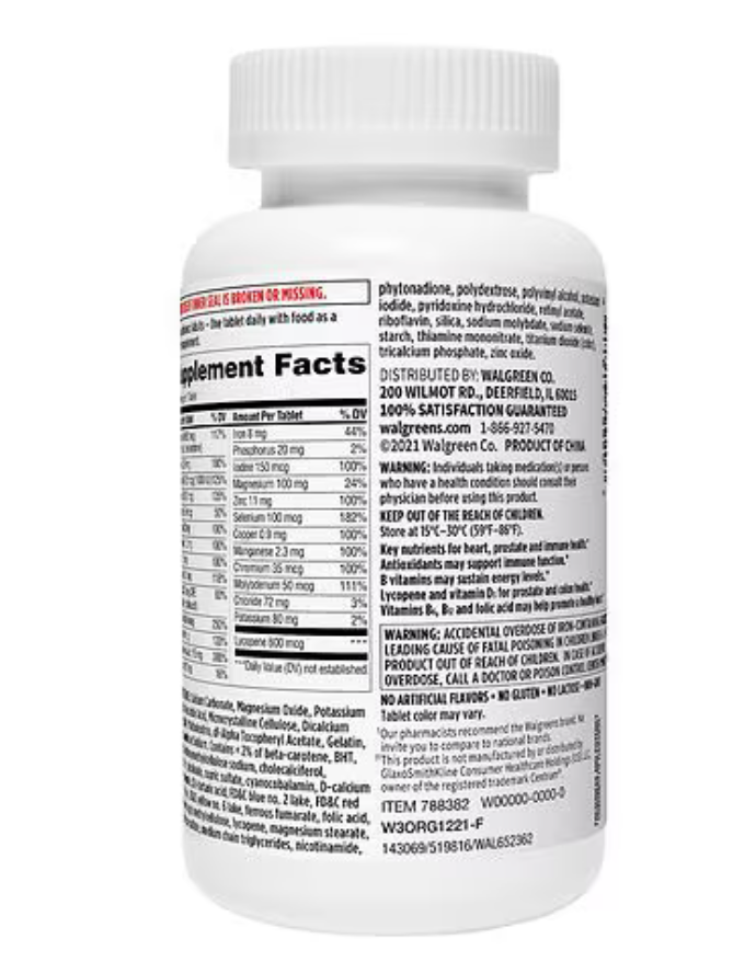 Walgreens Multivitamin Men's Tablets (200 days)