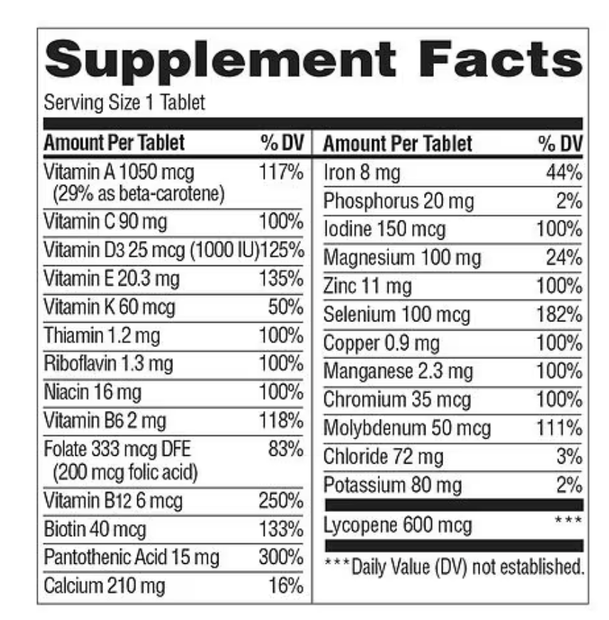 Walgreens Multivitamin Men's Tablets (200 days)