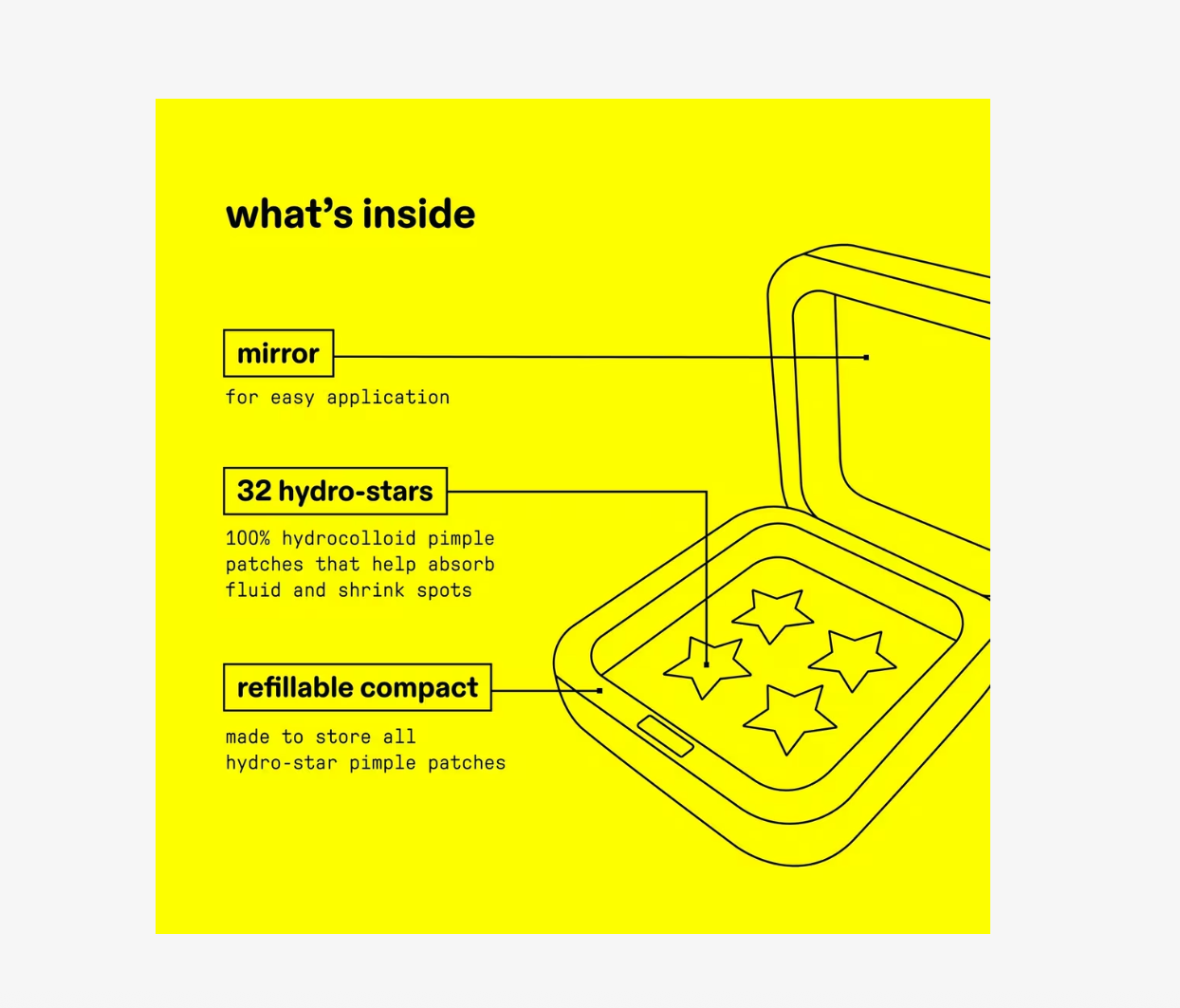 STARFACE | Hydro-Star Pimple Patches + Compact