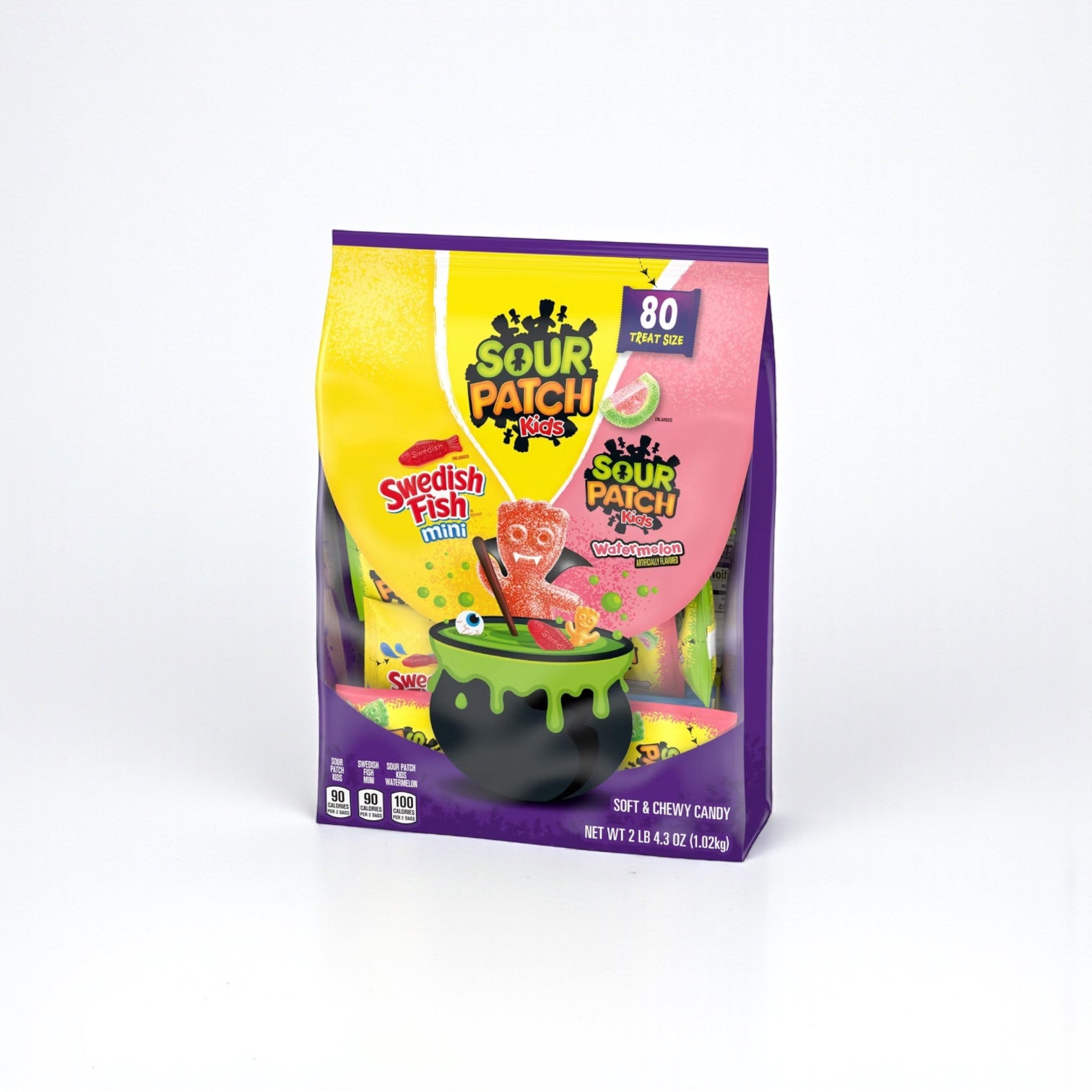 SOUR PATCH KIDS Watermelon & Swedish Fish Halloween Candy Variety Pack